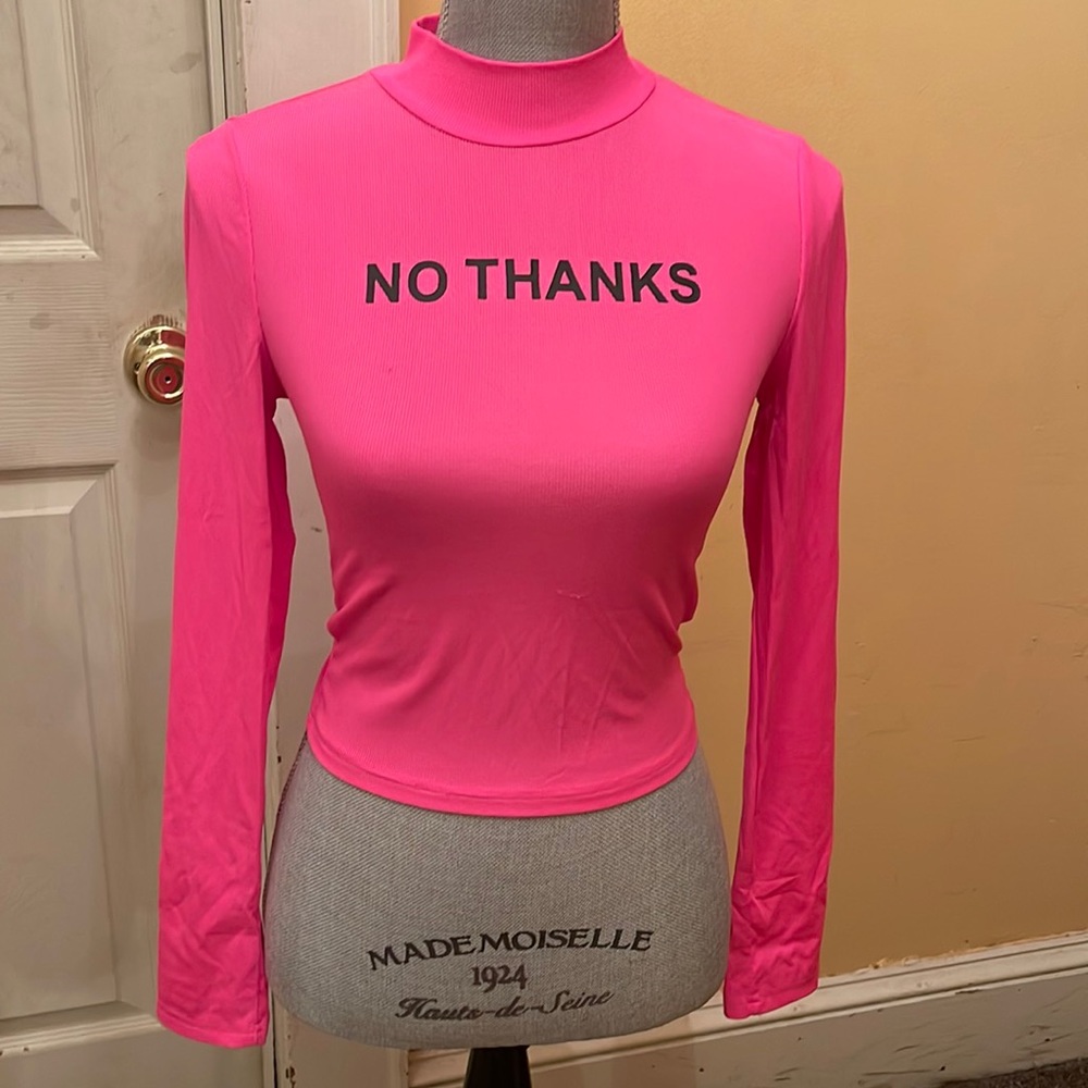 COPY - SHEIN Long Sleeve Belly Too - Hot Pink